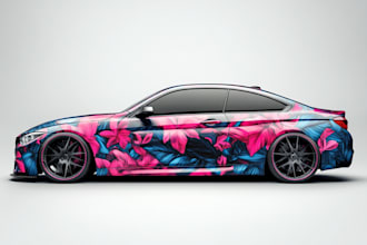 do professional van wrap design, car wrap design