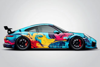 make  vehicle wrap design design, van wrap design