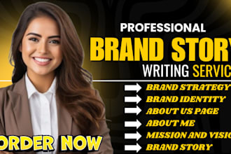 write your brand story, mission and vision statement, brand identity, biography