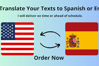 translate texts and books from english to spanish