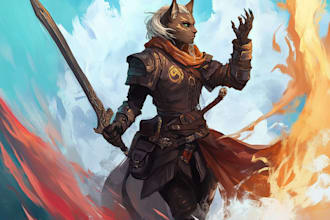create your d and d character and oc illustration