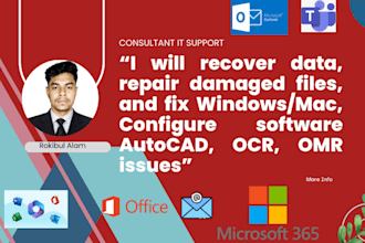 recover data, repair damaged files, and fix windows, autocad , ocr, omr issues