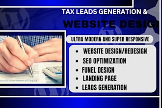 finance website income tax website income tax leads finance landing page