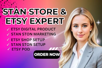 stan store etsy pod payhip store etsy product stan store design etsy shop setup
