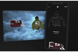 create y2k streetwear website for clothing brand website fashion store