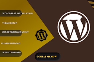 install wordpress set up themes import demo content upload plugins