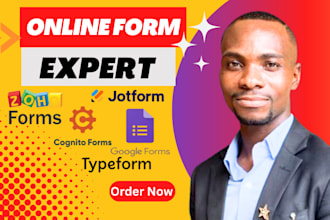 create custom online forms, using jotform, typeform and more