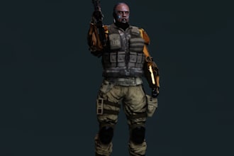 game ready 3d sci fi character,  retopology, texture, ue5 ri 3d metahuman, daz3d