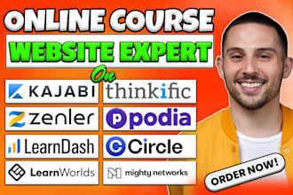 create online course marketplace thinkific kajabi new zenler podia lms website
