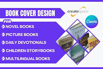 novel book daily devotional, picture book cover design, createspace canva kdp