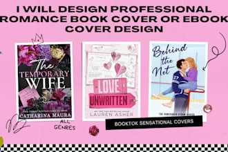 design professional romance book cover or ebook cover design