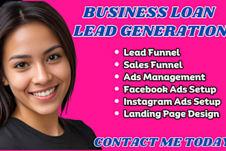 business loan leads business loan facebook as instagram ads google ads funnel