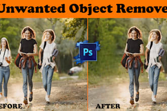 remove people ,remove object from photo in photoshop