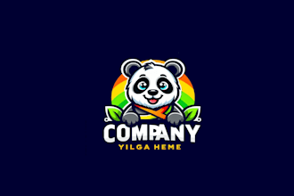 do make panda racing mascot logo design with express delivery