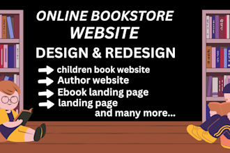 design wix online bookstore website children book author book website SEO design