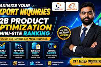 do SEO optimized alibaba and tradekey product listing