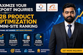 do SEO optimized alibaba and tradekey product listing