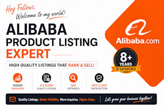 do SEO optimized alibaba and tradekey product listing