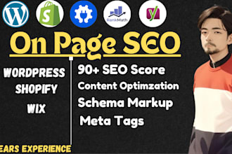 do yoast SEO and rank math optimization fast, and full wordpress service