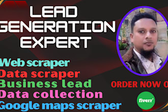 data collection and scrape for business lead from web and google maps scraper