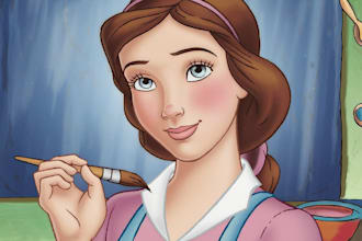 draw your portrait into a disney style cartoon