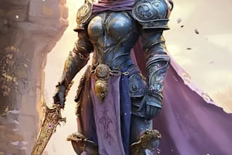 draw fantasy characters and illustration for board game