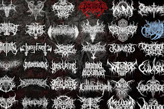design killer black metal logo within 1 day