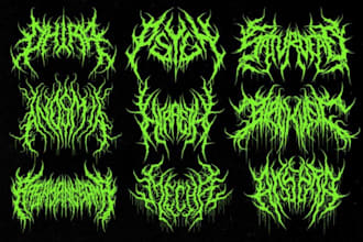 do black, slamming, brutal, death metal band logo