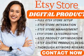 etsy shop set up, etsy digital products, etsy seo, design digital product, etsy
