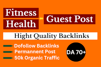 do fitness or health guest post with SEO backlinks on authority sites