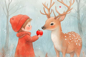 do whimsical watercolor children story book illustration or children story book