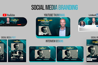 design youtube, linkedin, all platforms full branding