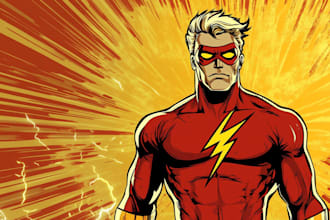 create a unique superhero comic cartoon character
