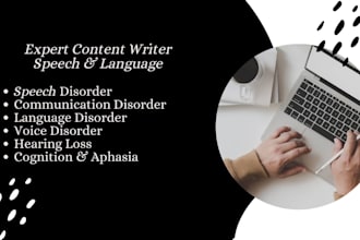 write speech and language content for education and therapy