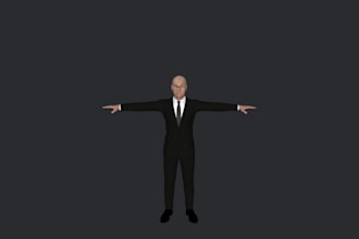 mode 3d character models,3d rendering in blender with 3d riggings and animation