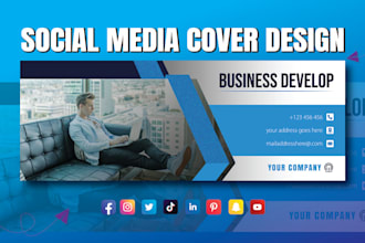 professional facebook, youtube, and linkedin cover design service