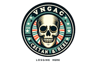 design professional skull logo