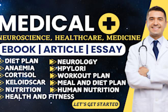 ghostwrite medical ebook, health and fitness, nutrition, mental health, ebook