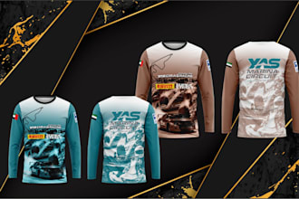 design a full print sublimation jersey with a custom pattern