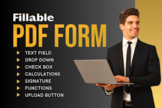 design and convert pdf to dynamic form or editable fillable invoice in 24 hours