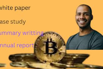 write a case study, white paper, report ico nfts crypto tech blockchain business