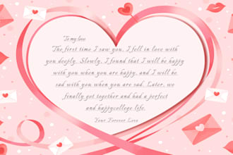 a deeply romantic personalized love letter that touches the heart