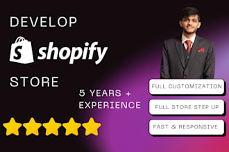 create a shopify store for you in every category with unlimited product page