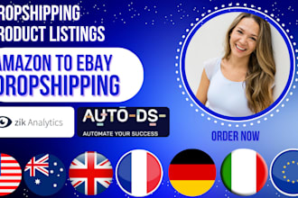 do amazon to ebay dropshipping top listings in au USA IT de UK fr