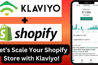 set up shopify klaviyo email marketing campaign flows mailchimp sales funnel