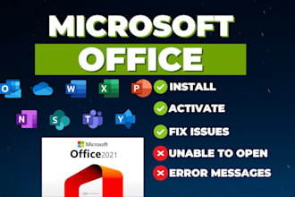 install, activate and fix microsoft office