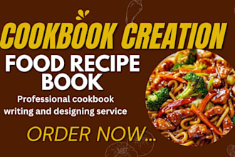 be your cookbook ghostwriter create kids food recipe books and design cookbook