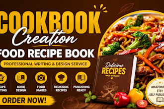create kids cookbook with recipes and illustrations for amazon KDP and etsy