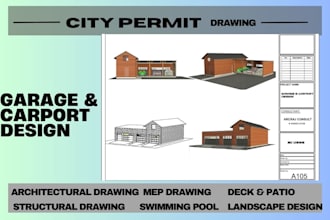 design your deck, patio, porch, shed plans, garage, adu for city permit