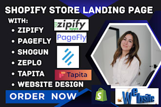 build shopify landing page zipify pages pagefly shogun zeplo tapita page website